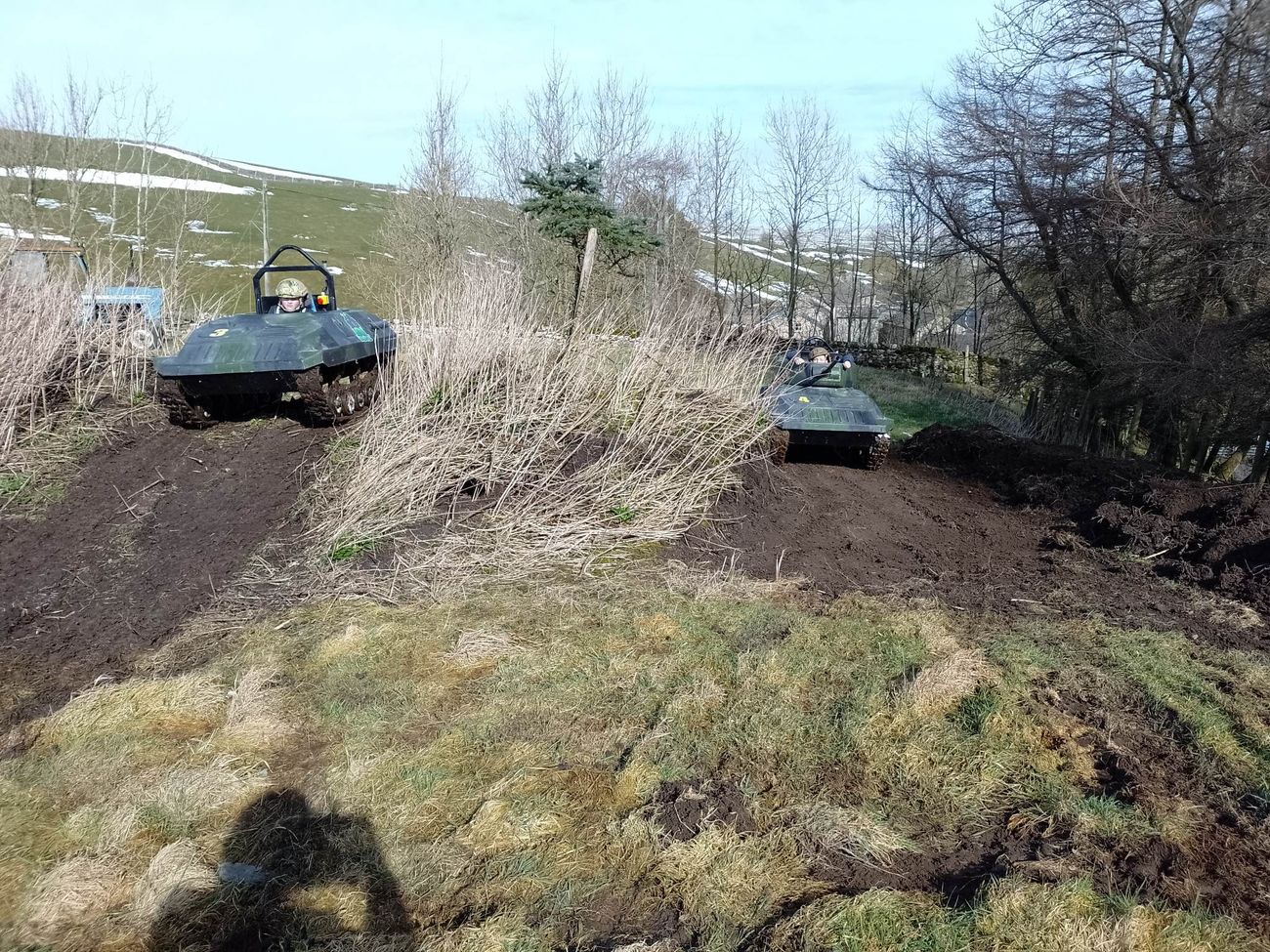 Our tank driving track in Teesdale