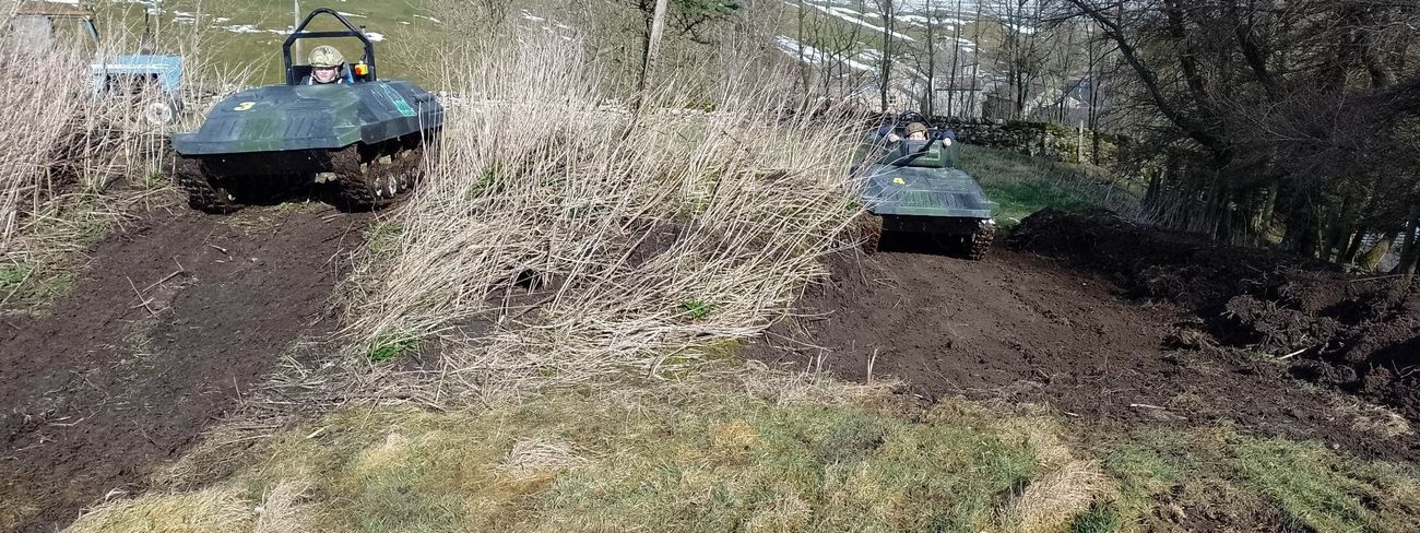 Our tank driving site in Teesdale